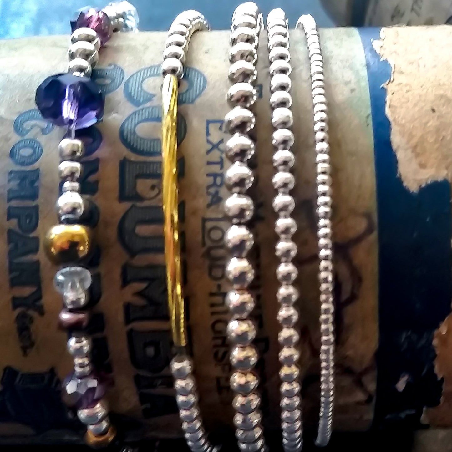 Stackables Micro-Bead Gold Bracelet