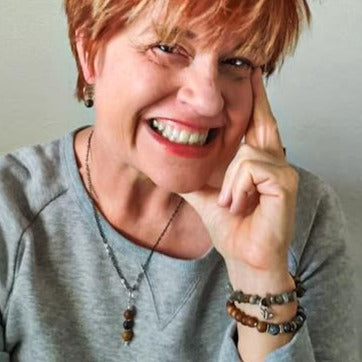 Expression in Laborite, Sandalwood and Laborite Stretch Bracelet