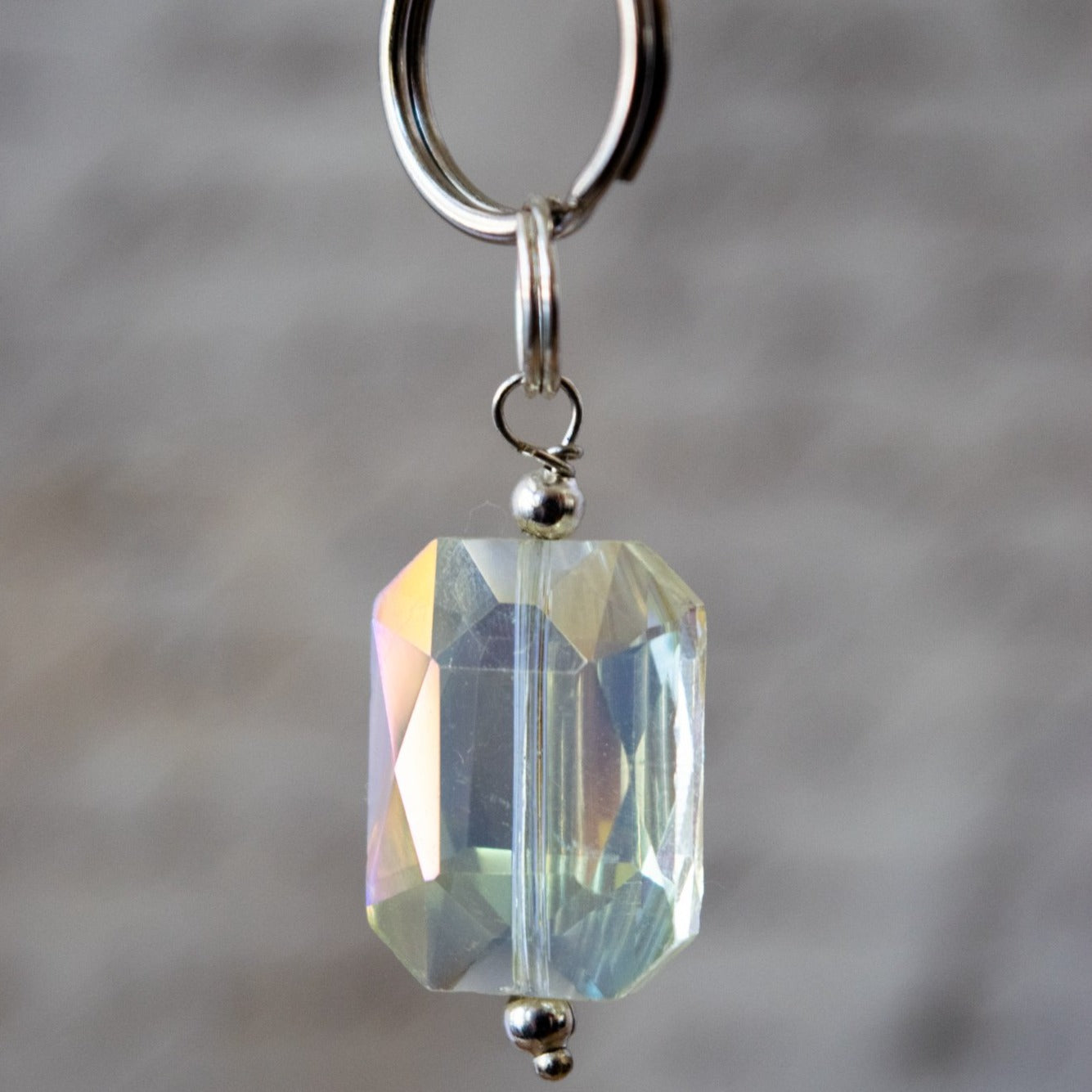 Interchangeables Electroplated Crystal Pendants on a Steel Ring