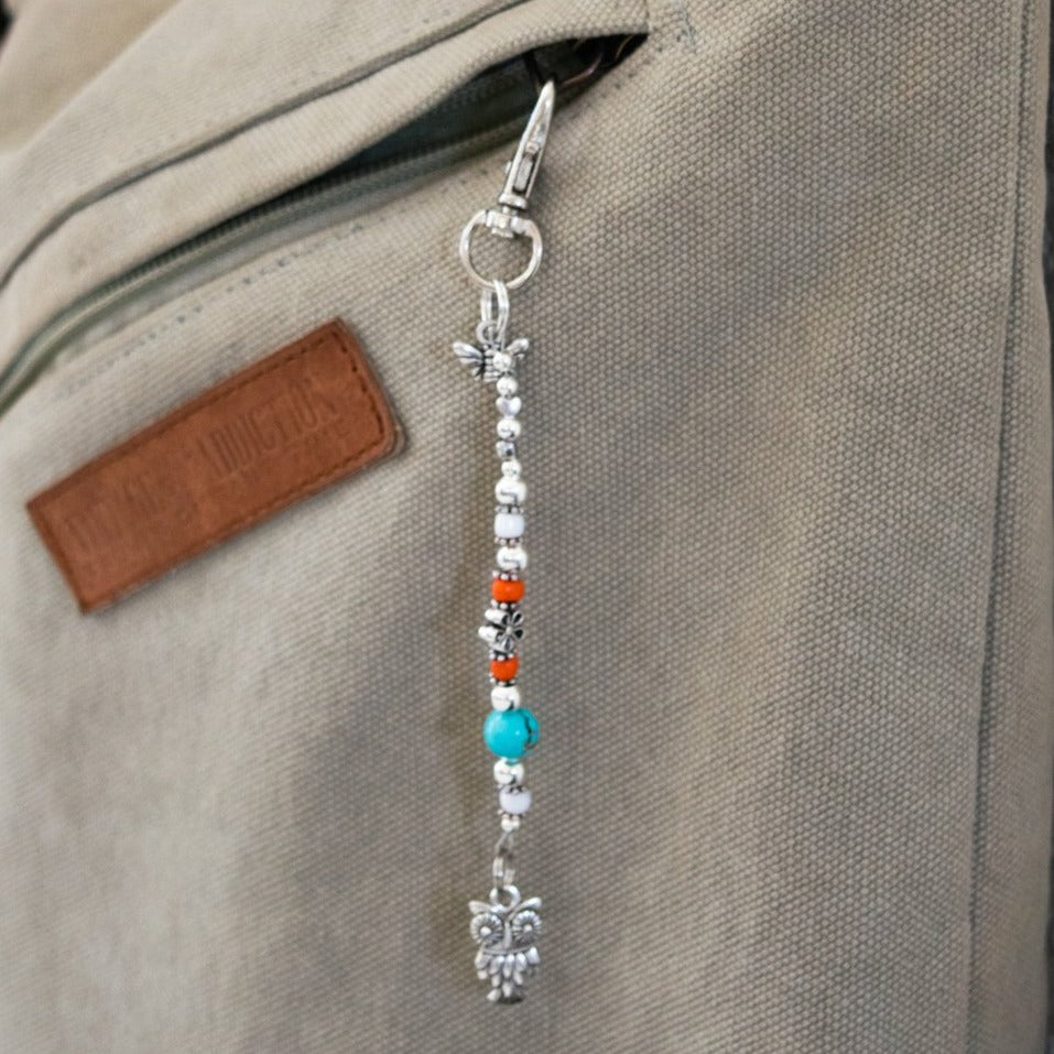 Zip-n-Pull Colorful Owl Zipper Pull, Bag Charm mixed colors