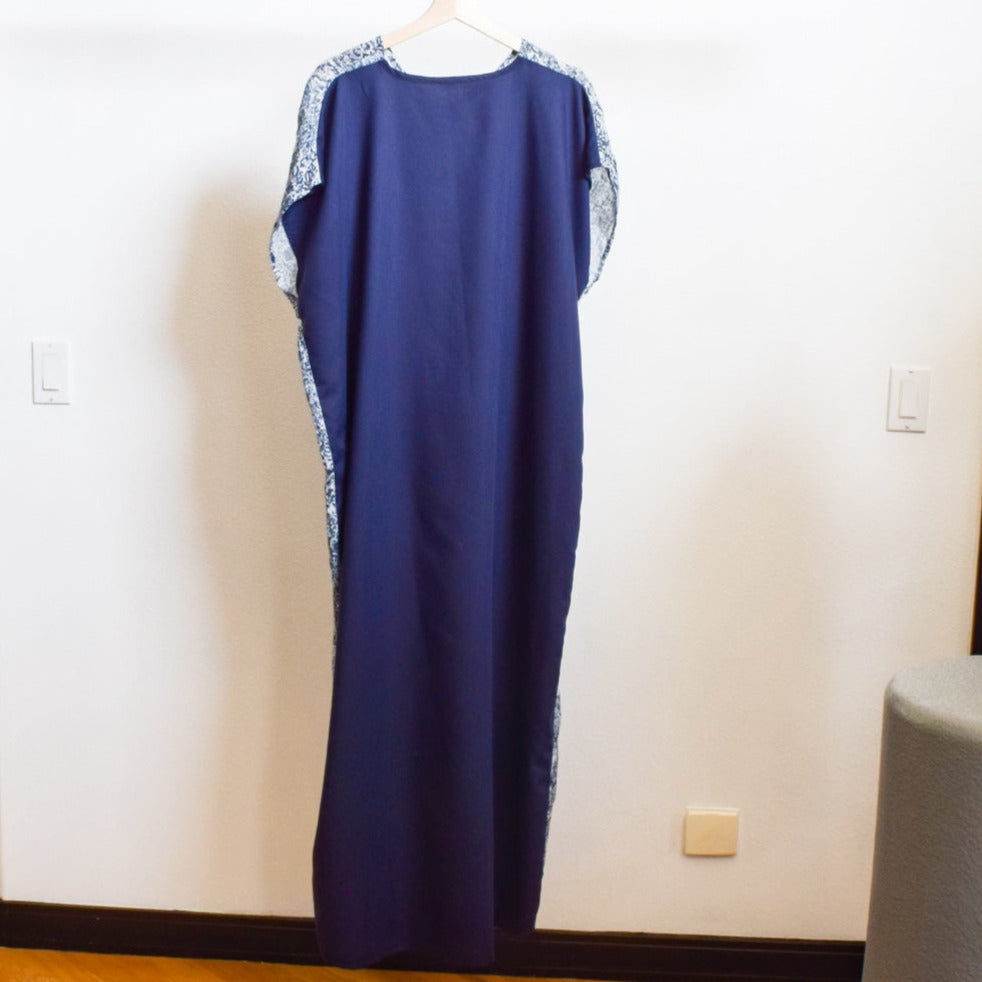 Women's Sleeveless Cobalt Blue Caftan/Column Dress