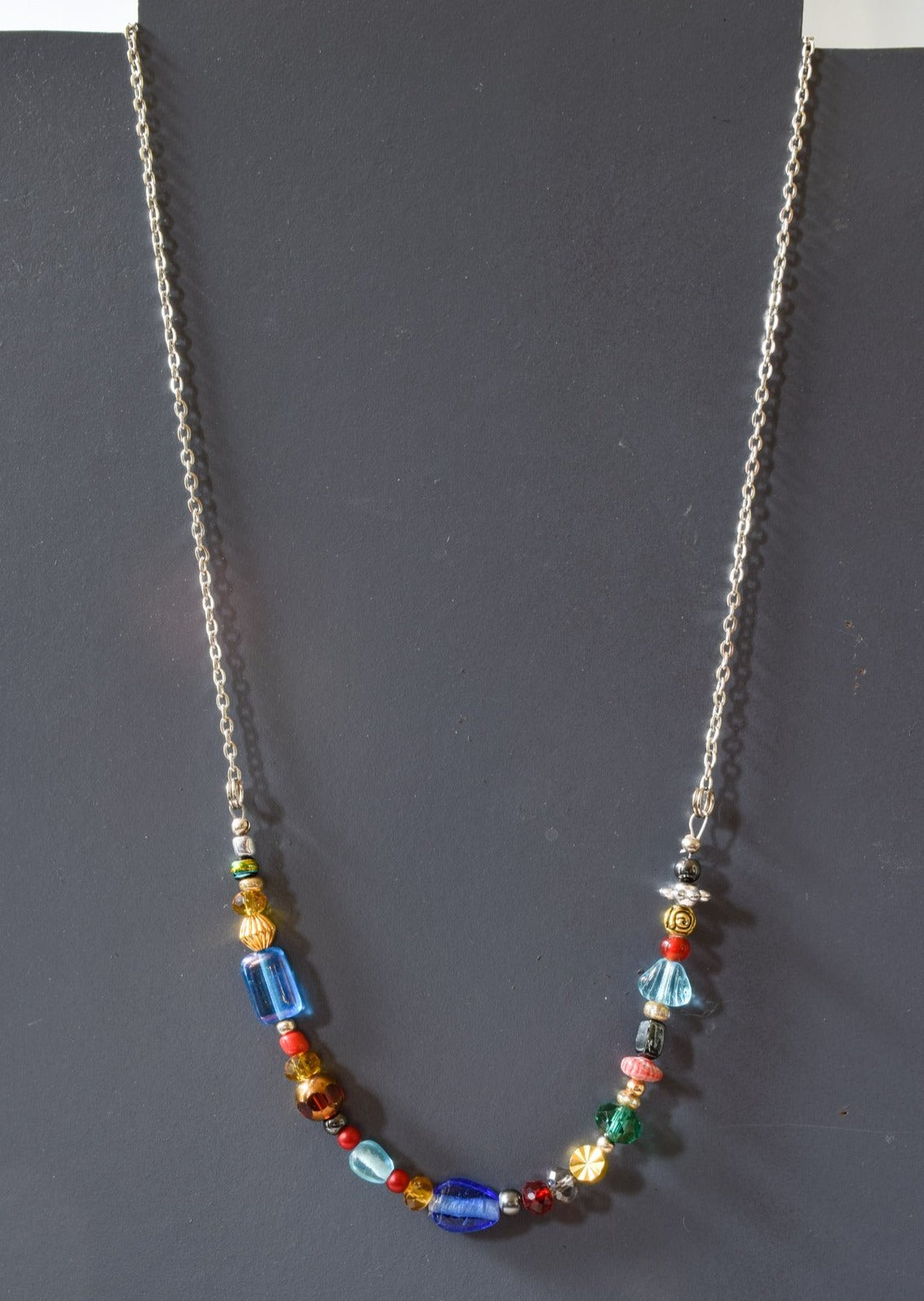 Zahra Colors, Stainless-Steel Chain Necklace with Mixed Colors of Summer