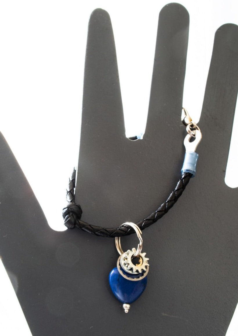 Parts, Bits and Pieces - Blue Heart Bracelet