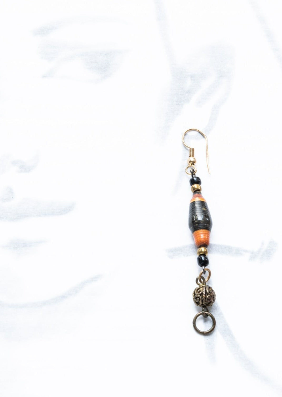 Other lands limited edition marigold and black dangle earrings