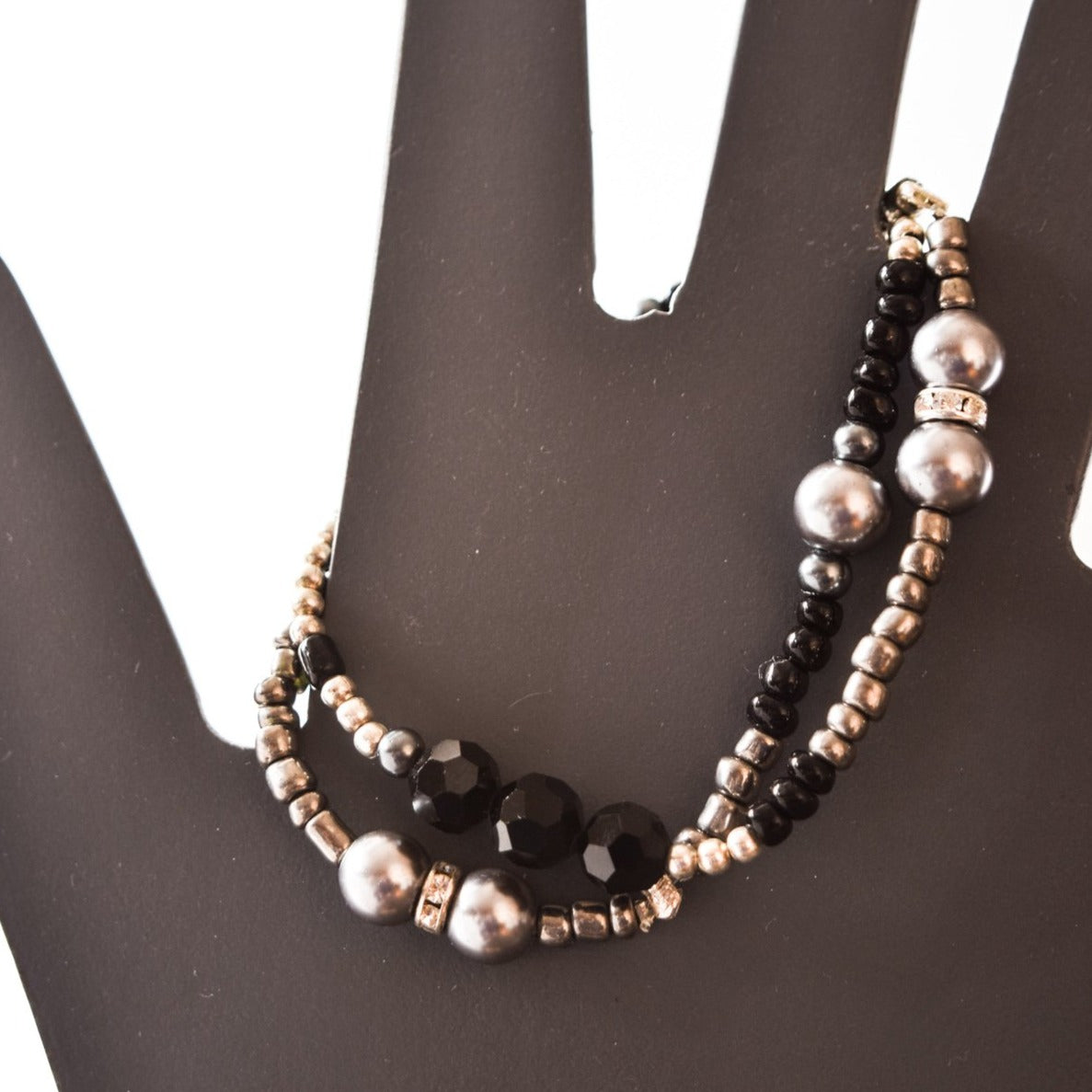 Strings, Silver Lightning Stretch Bracelet (set of two)