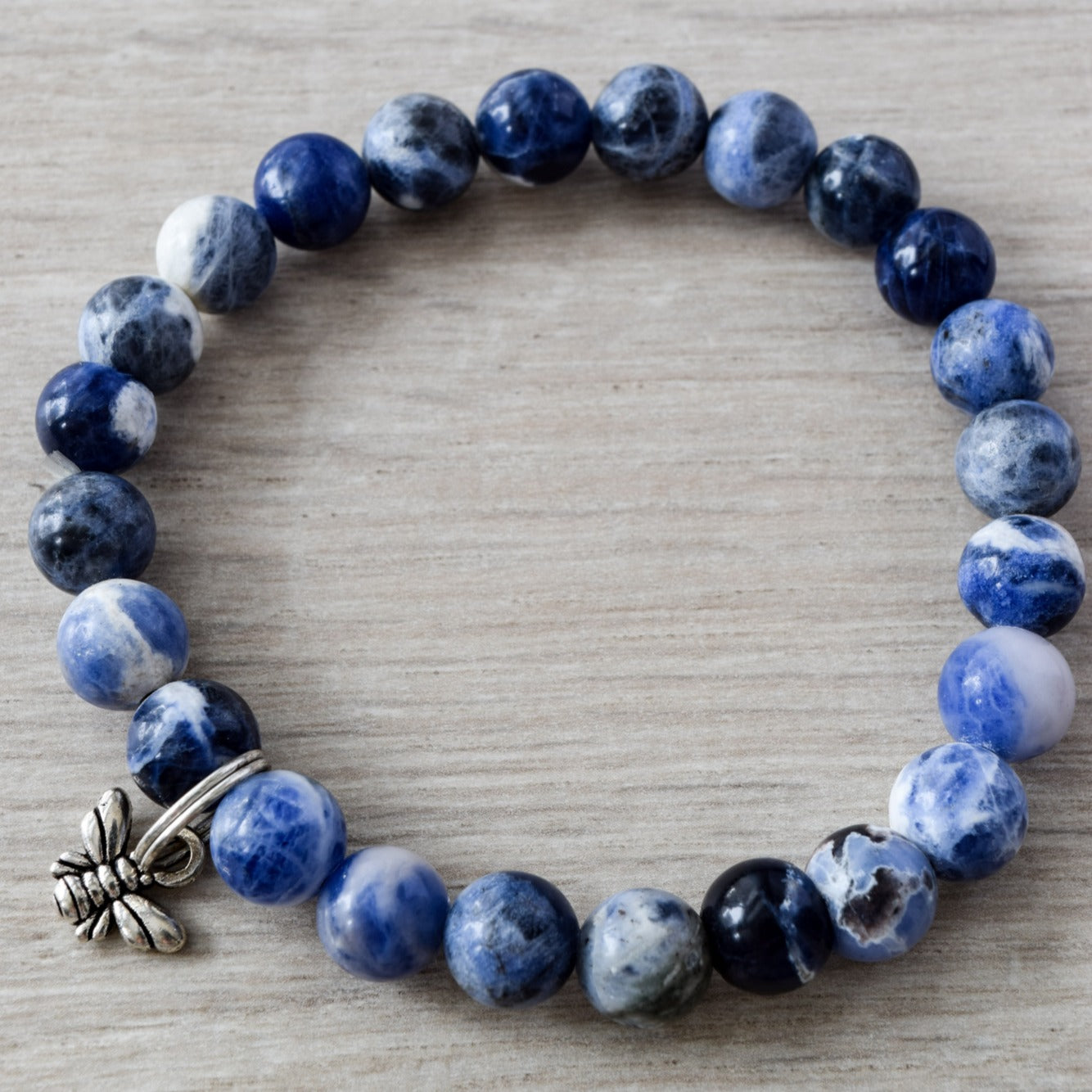 Expressions in Sodalite Beaded Stretch Bracelet