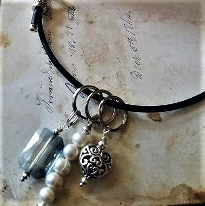 Leather Strands Unisex, Adjustable, Black 20''necklace