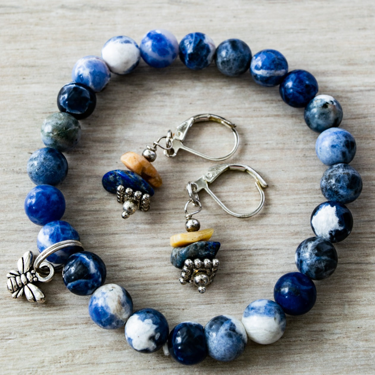 Expressions in Sodalite Beaded Stretch Bracelet