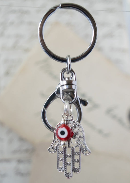 Zip-n-Keys Hamsa Good Luck Keychain, Handbag Charm