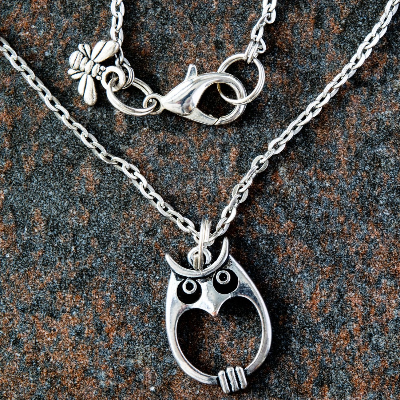 Woodlands, 20-inch Silver Chain Necklace with a Hoot Owl Pendent