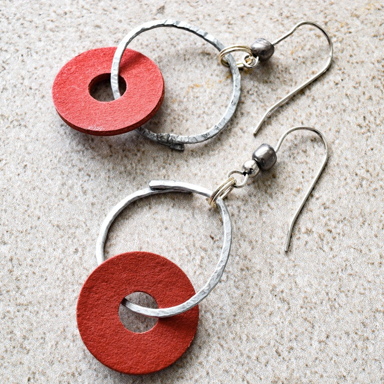 Rings, Red Dangle Earrings