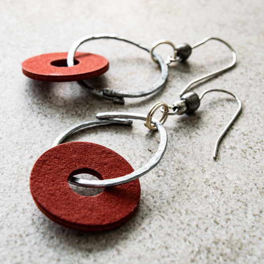 Rings, Red Dangle Earrings