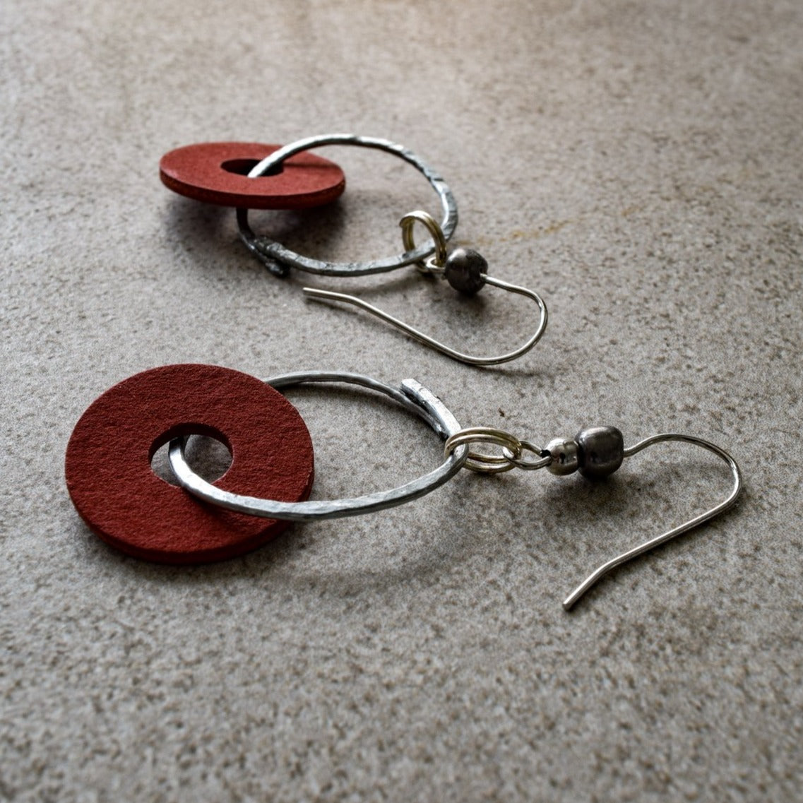 Rings, Red Dangle Earrings