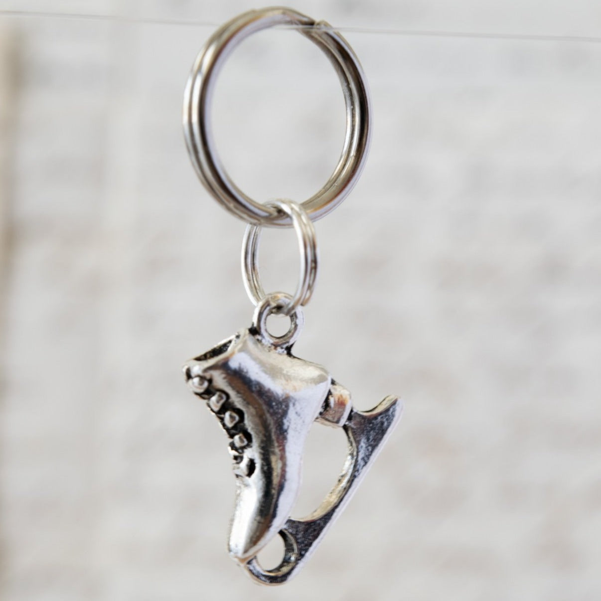 Interchangeables Let It Snow, Silver Skate Charm or Pendant