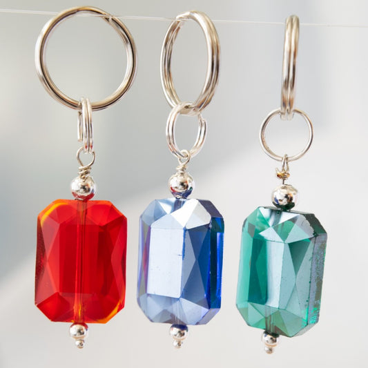 Interchangeables Electroplated Colored Crystal Pendants