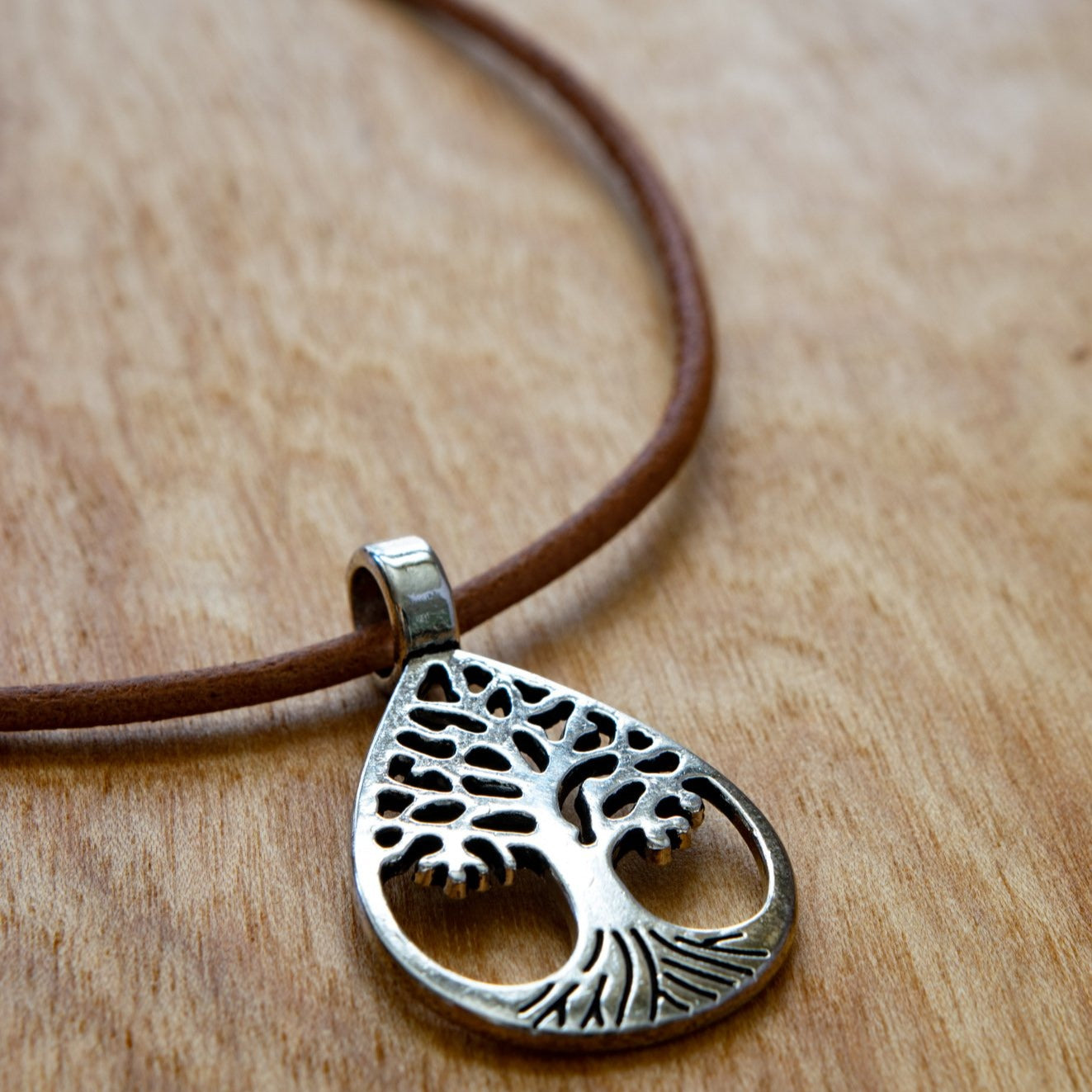 Beginnings, Silver Tree of Life Teardrop Pendant