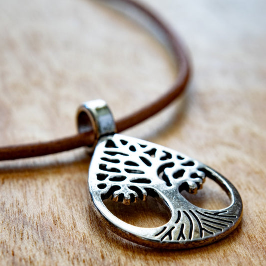 Beginnings, Silver Tree of Life Teardrop Pendant