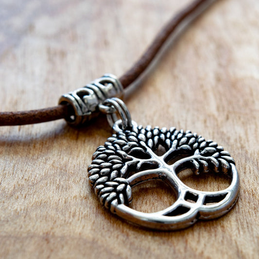 Beginnings, Tree of Life Round Silver Pendant