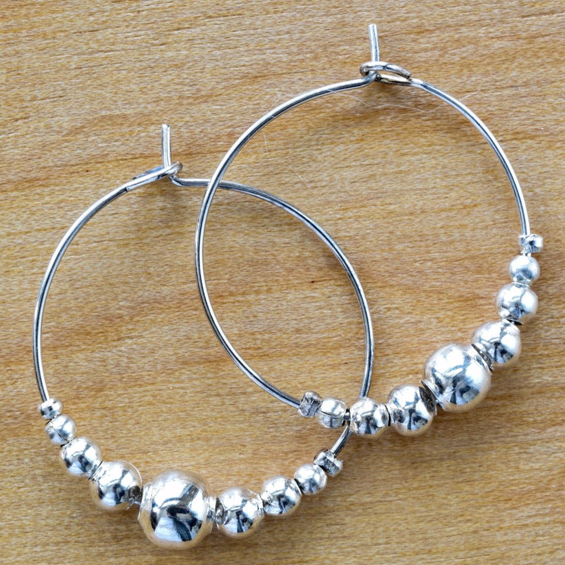 Beginnings, Silver Hoop Earrings