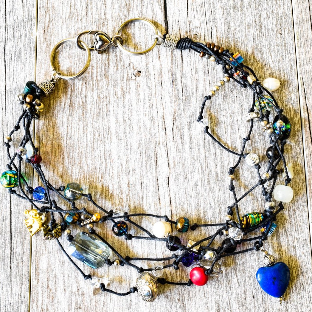 Exotic Lands, Colors of Winter Blues Necklace