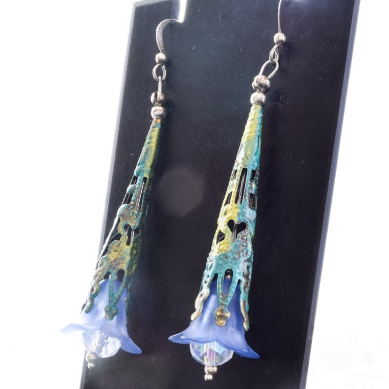 Filigree Bluebell Dangle Earrings