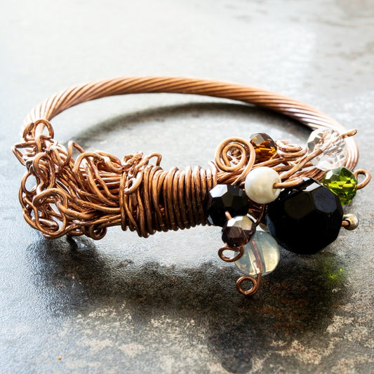 Branches, Copper Bangle Bracelet