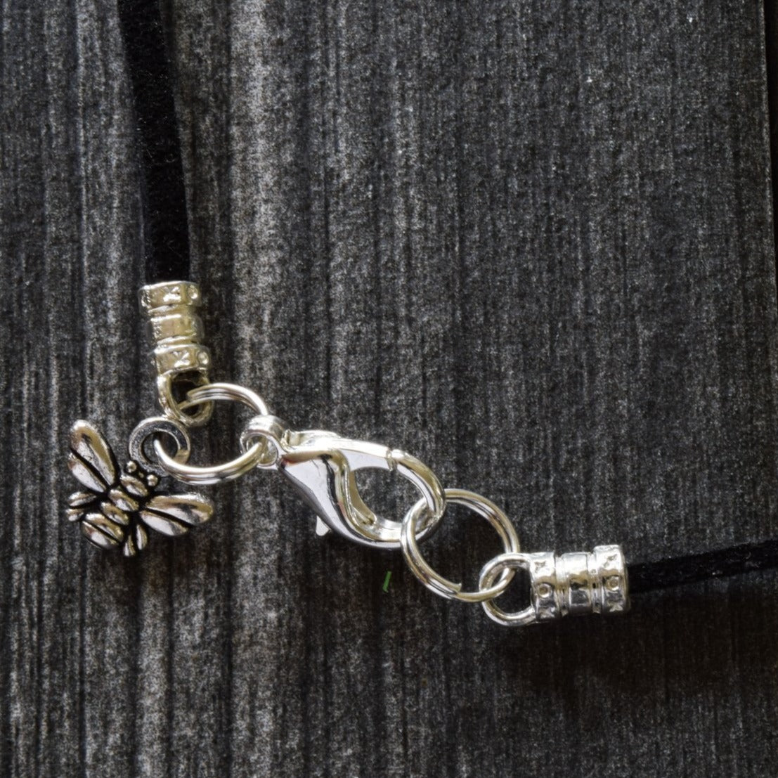 Little Treats, Faux Leather Cord Necklace with a Silver Treble Clef Pendant