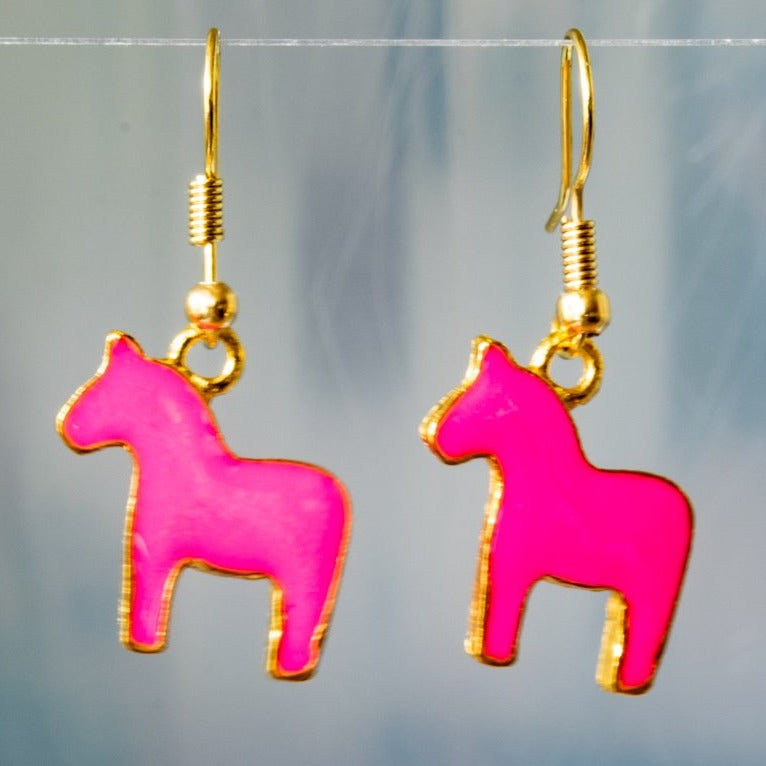 Little Pony, Dangle Earrings with Pink Ponies