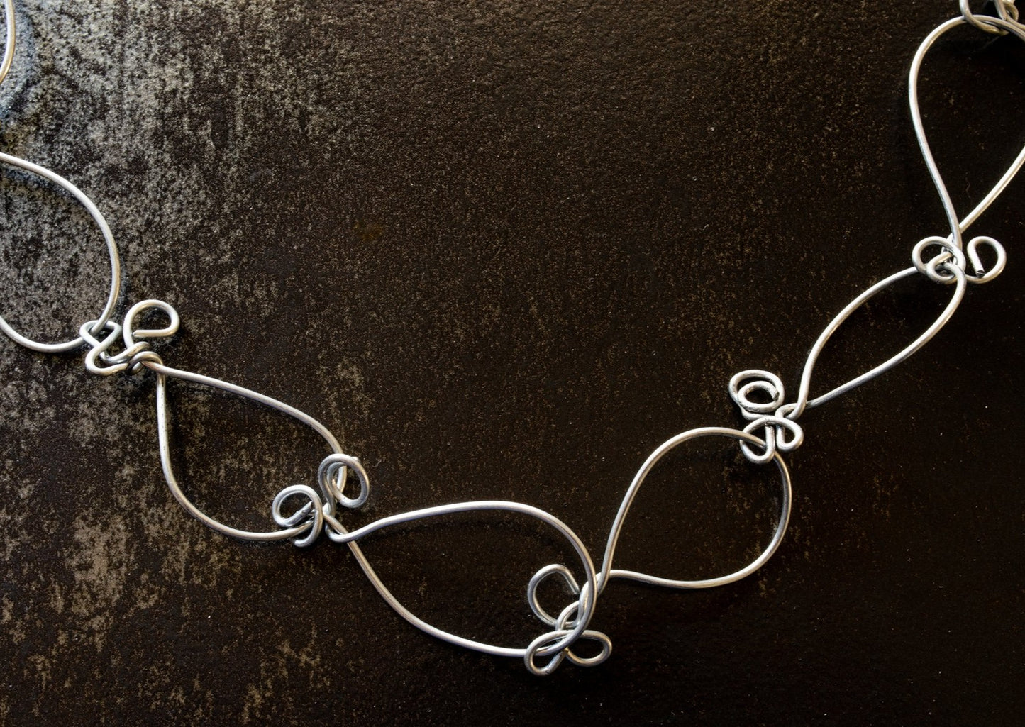 Playful Garden steel link necklace