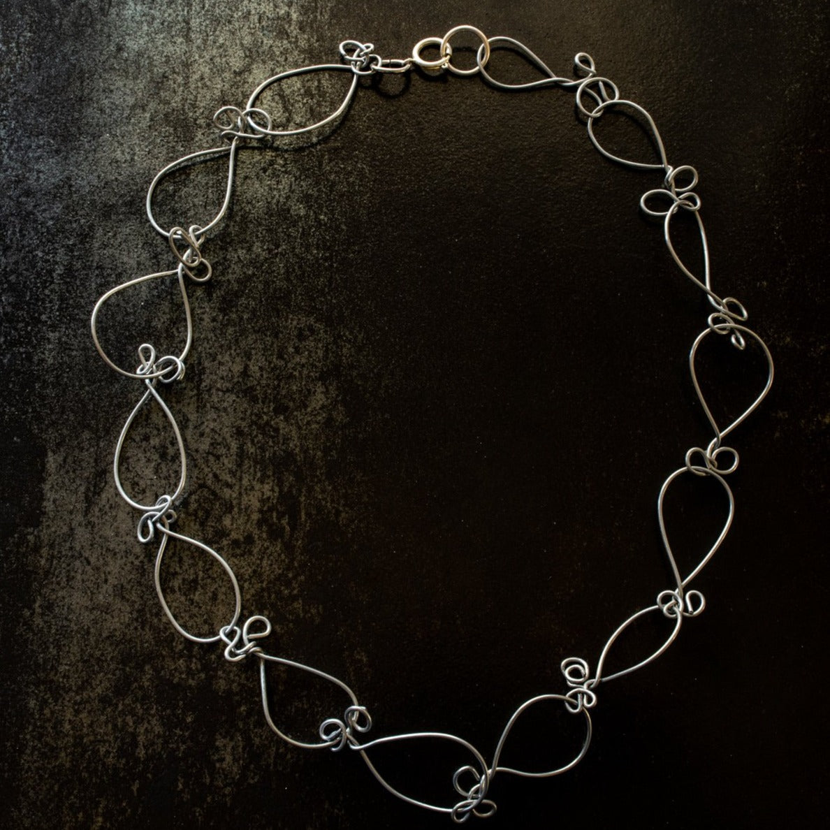 Playful Garden steel link necklace