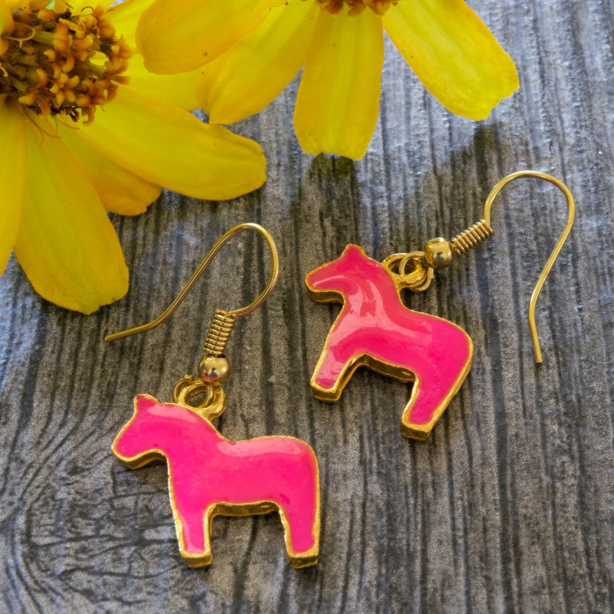 Little Pony, Dangle Earrings with Pink Ponies