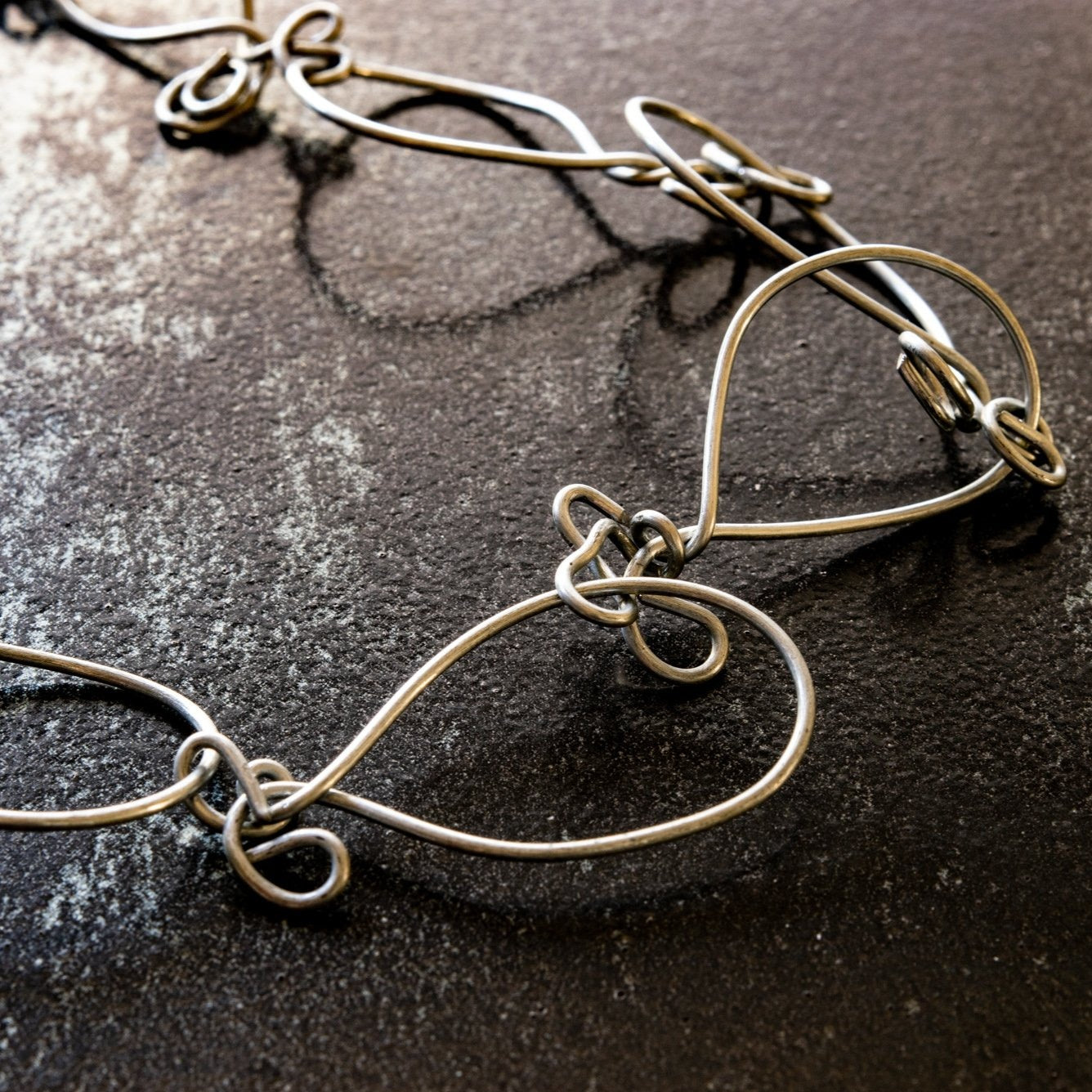 Playful Garden steel link necklace