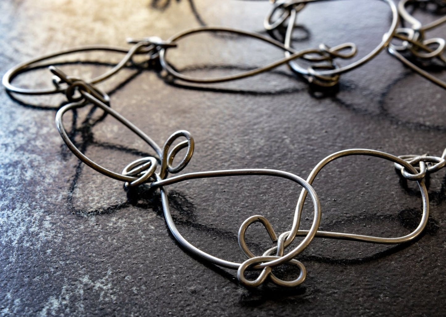 Playful Garden steel link necklace