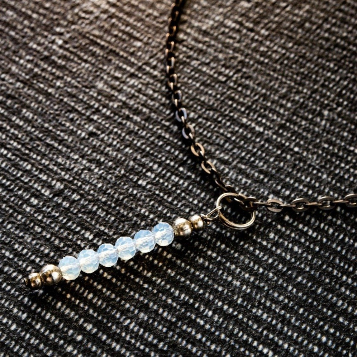 Expressions in Opalite 20 inch Tassel Necklace