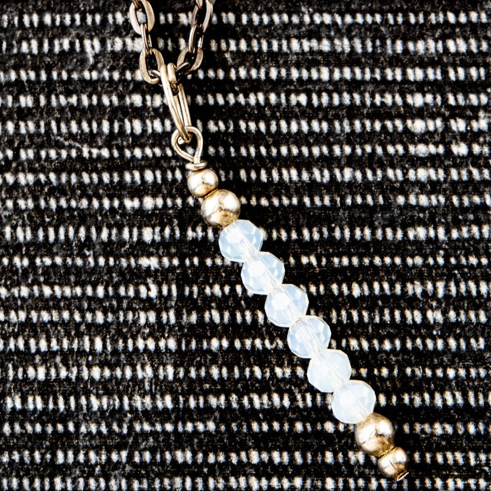 Expressions in Opalite 20 inch Tassel Necklace