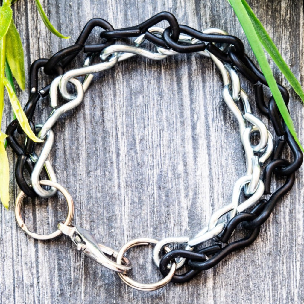 Chains Black & Steel Bracelet for Men and Women