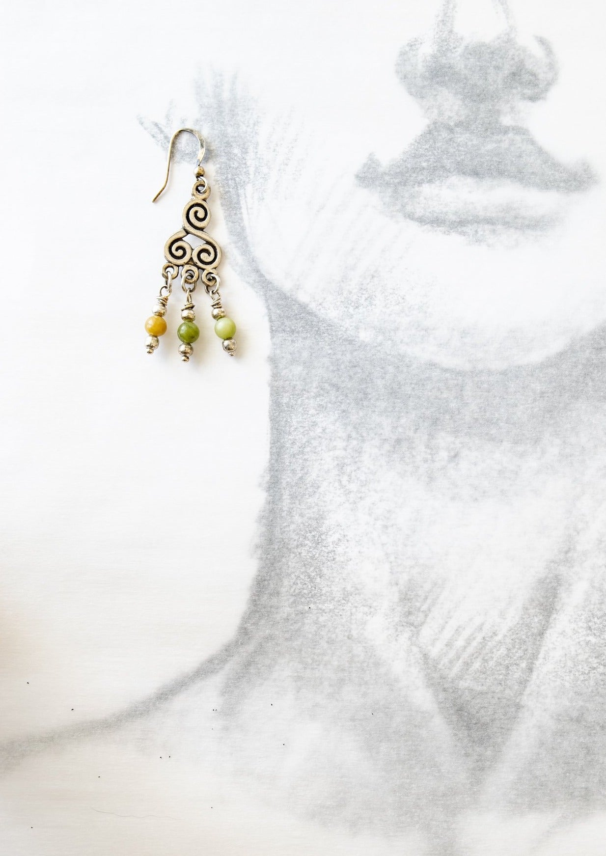 Expressions Peridot    Chandelier Dangle Earrings