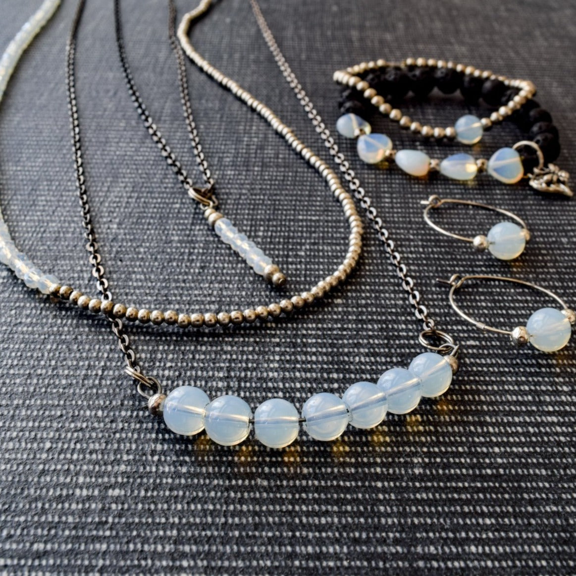 Expressions in Opalite 20 inch Tassel Necklace