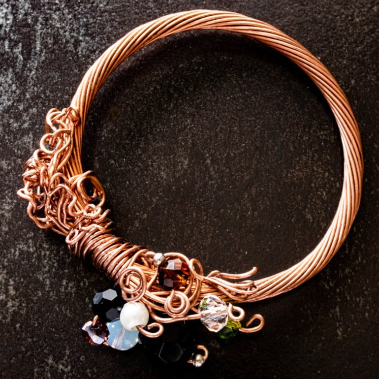 Branches, Copper Bangle Bracelet