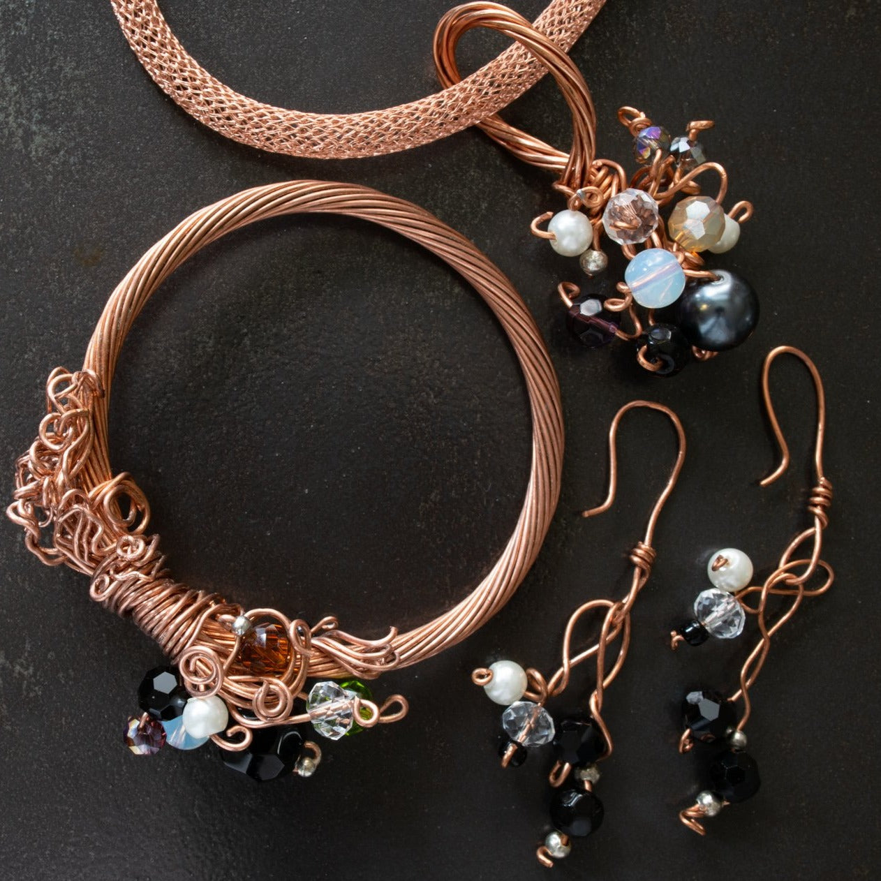 Branches, Copper Bangle Bracelet