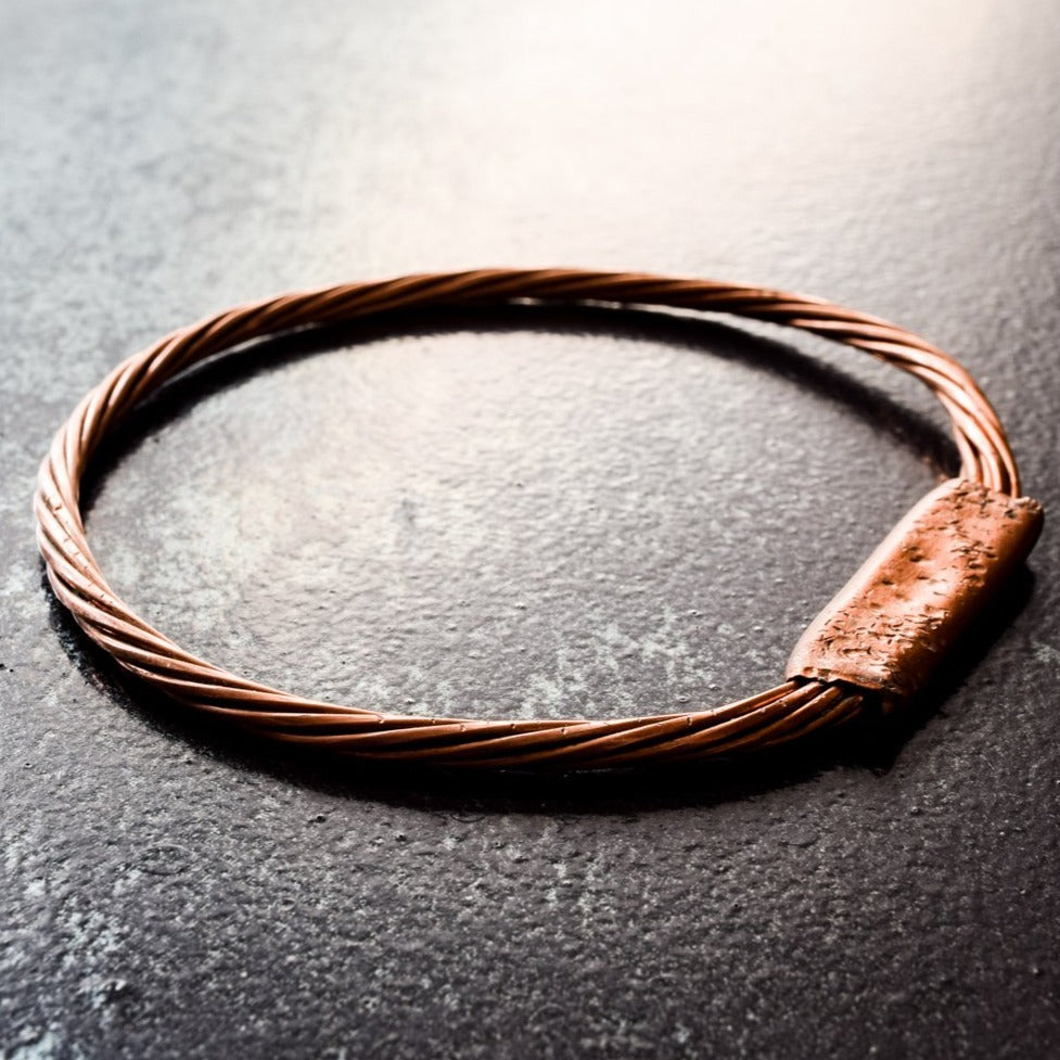 Cable Ties, Copper Twist Bracelet