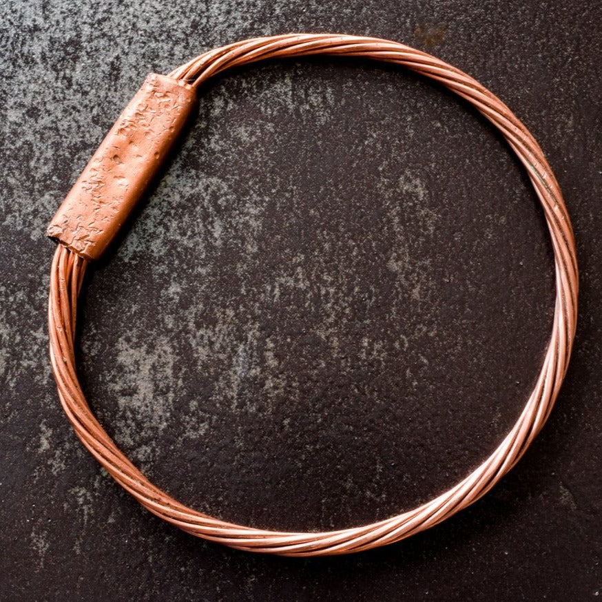 Cable Ties, Copper Twist Bracelet