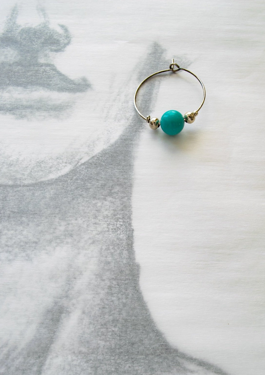 Expressions in Turquoise Hoop Earrings