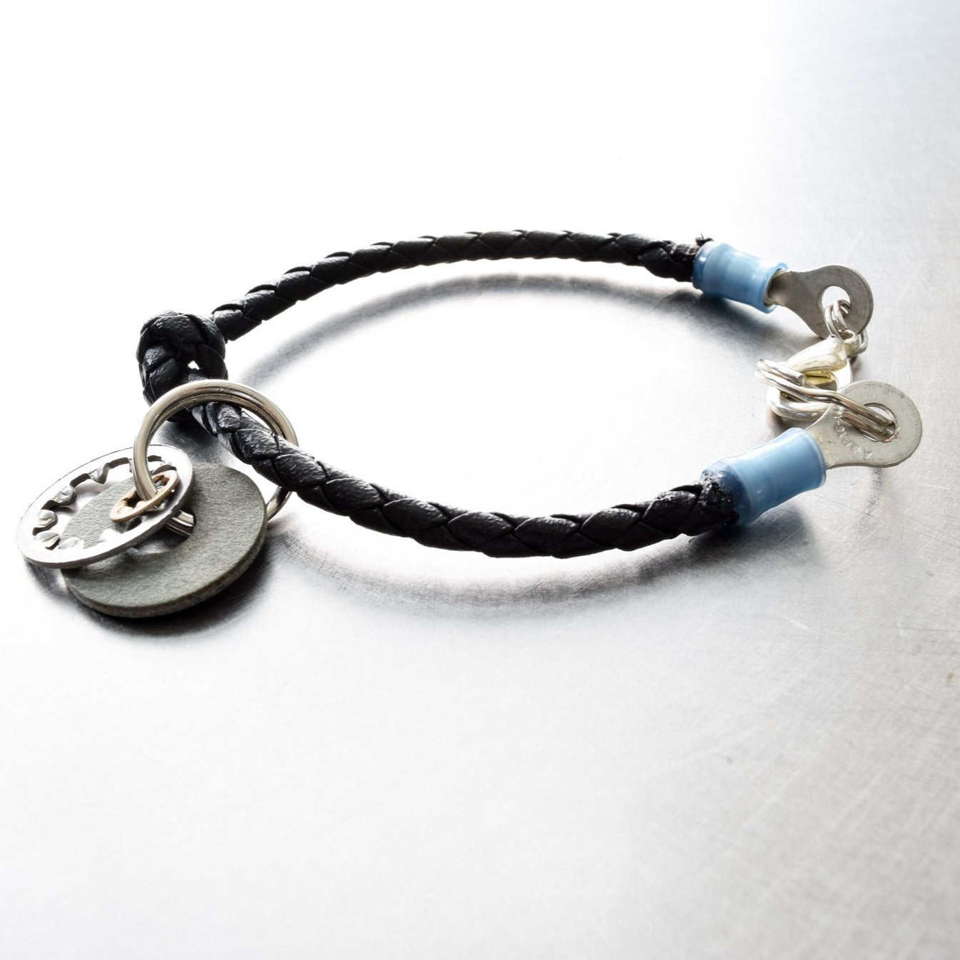 Parts, Bits and Pieces Bracelet with Steel and Black Fibre Washers