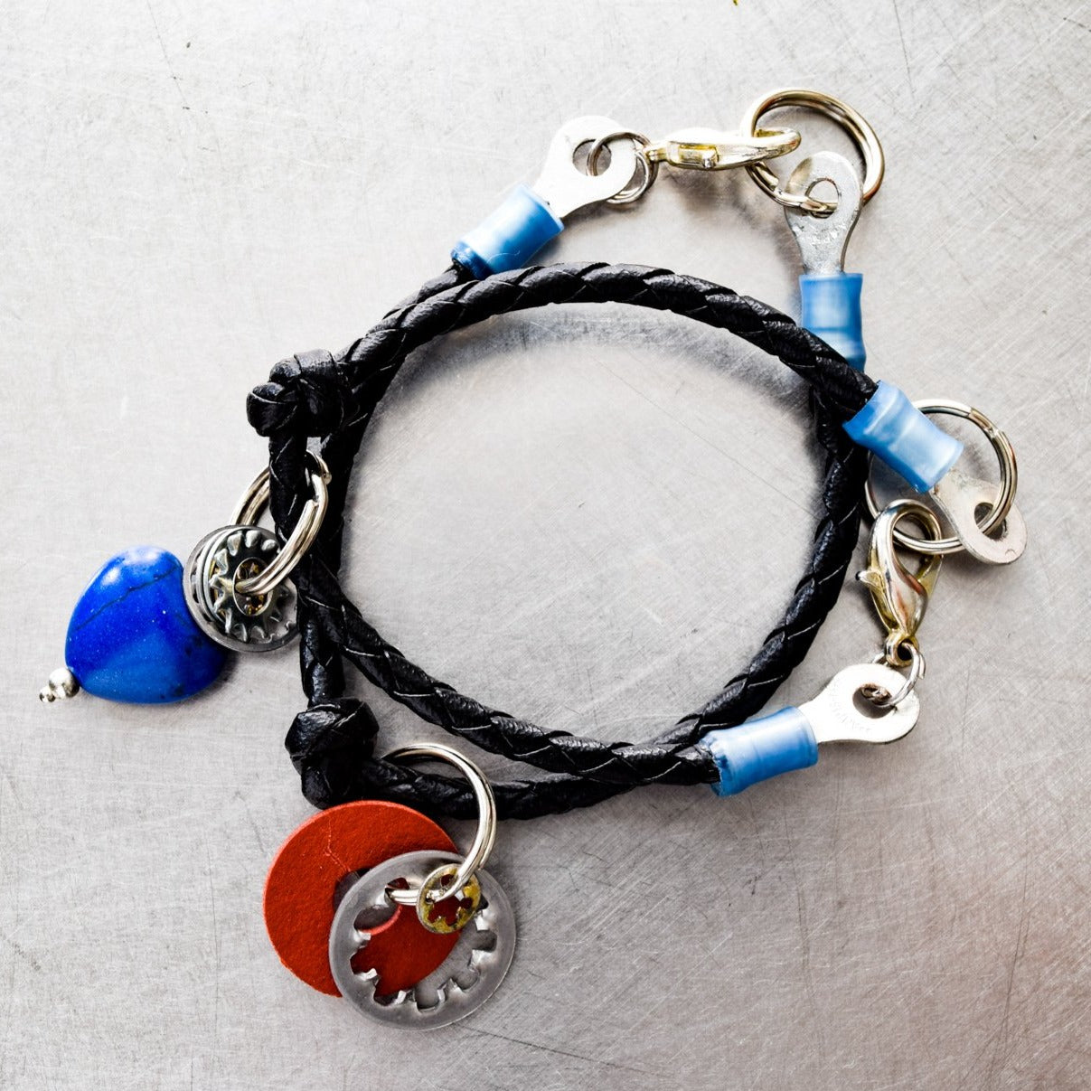 Parts, Bits and Pieces - Blue Heart Bracelet