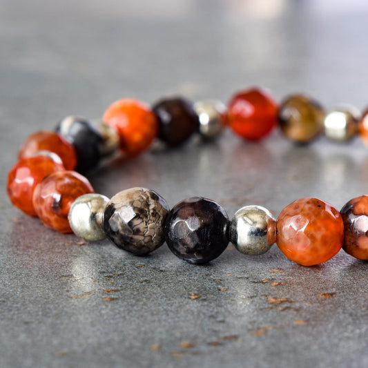 Expressions in Fire Agate, Bracelet