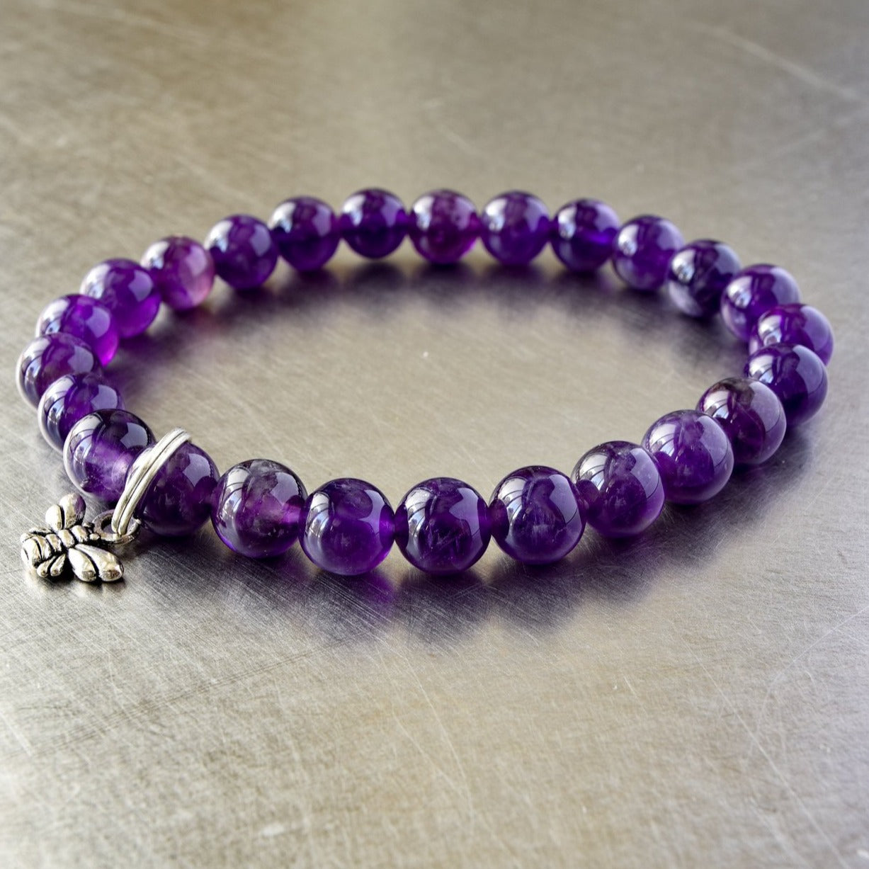 Expressions in Amethyst, Stretch Bracelet