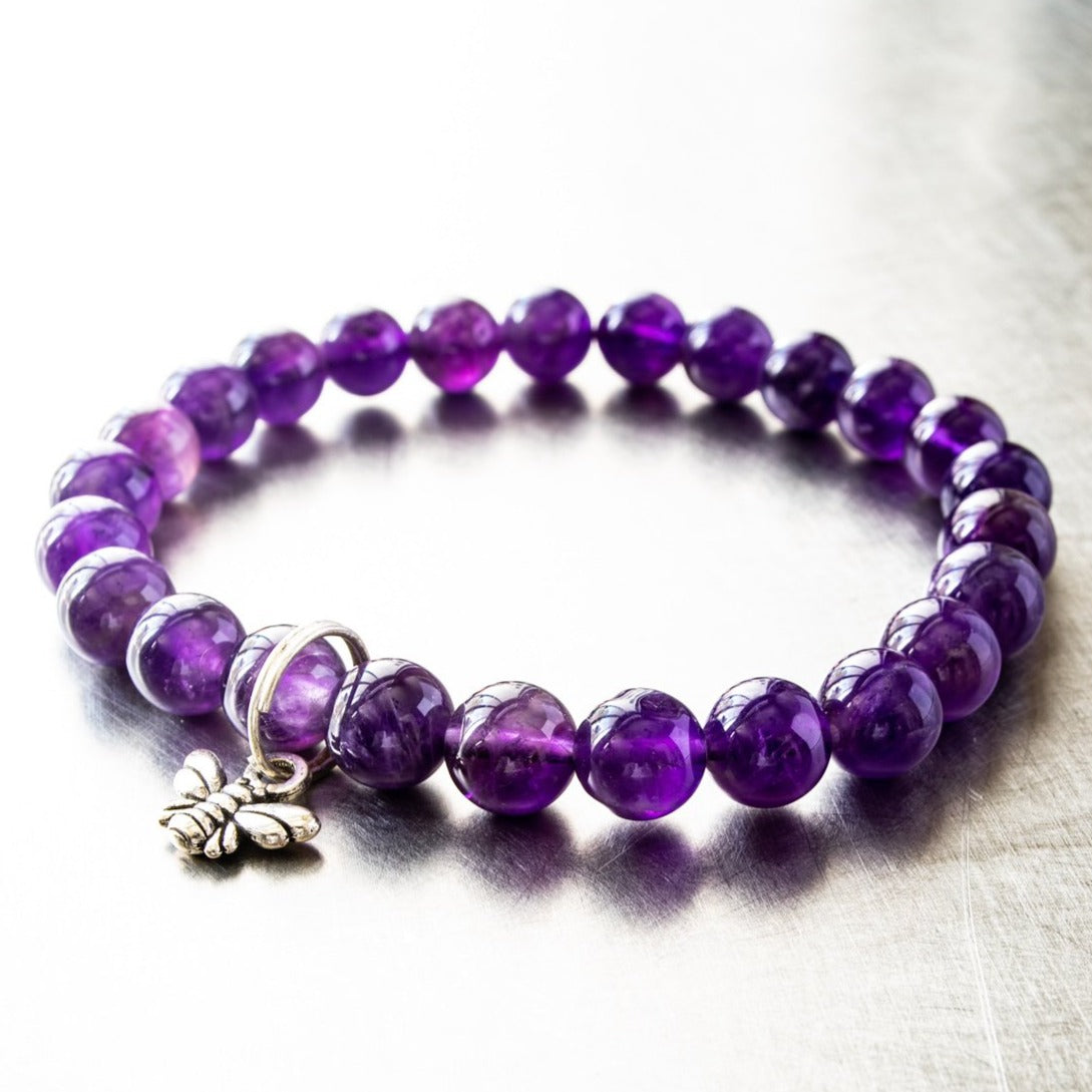 Expressions in Amethyst, Stretch Bracelet