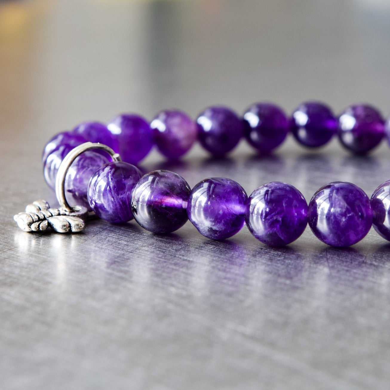 Expressions in Amethyst, Stretch Bracelet