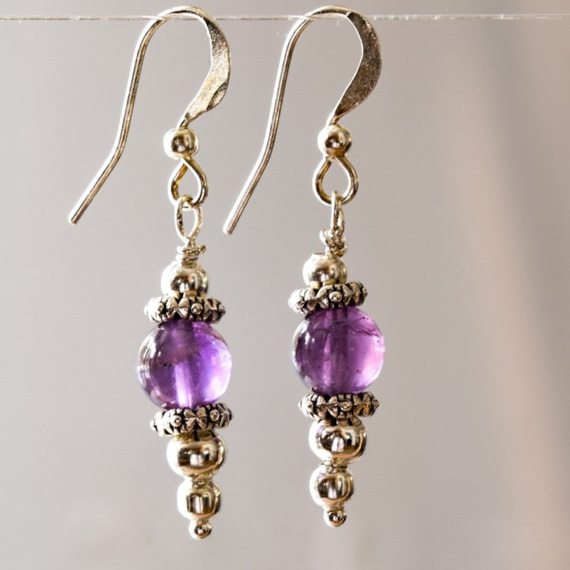 Expressions in Amethyst, Small Dangle Earrings